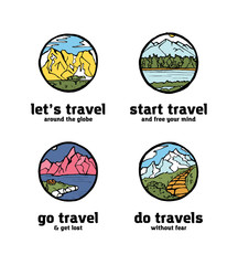 Traveling logo set