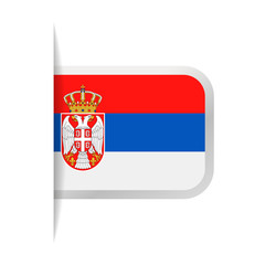 Obraz premium Serbia Flag Vector Bookmark Icon