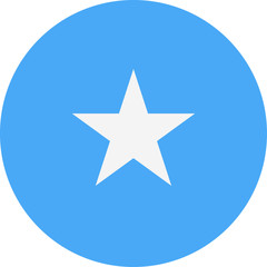 Somalia Flag Vector Round Flat Icon