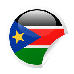 South Sudan Flag Vector Round Corner Paper Icon