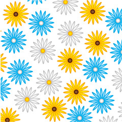cute flower daisy decoration pattern vector illustration design