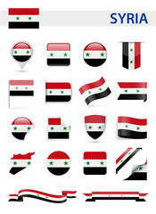 Syria Flag Vector Set