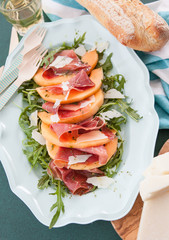 Melone mit Serrano Schinken