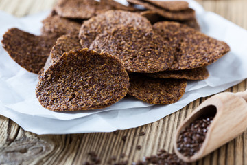 Healthy chips with  flax seeds