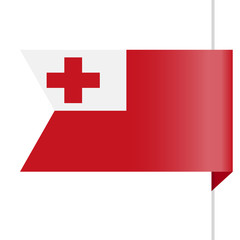 Fototapeta premium Tonga Flag Vector Bookmark Icon