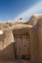 Naklejka premium An Old Door in Khusf, Khorasan, Iran