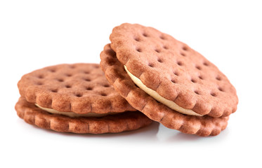 dark chocolate biscuits with a light filling.