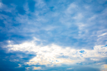 Fototapeta premium blu sky wiht cloud closeup