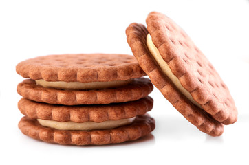 dark chocolate biscuits with a light filling.