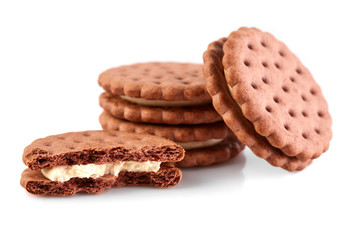 dark chocolate biscuits with a light filling.