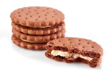 dark chocolate biscuits with a light filling.