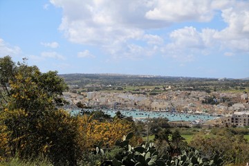 Spring in Malta, looking to Marsaxlokk