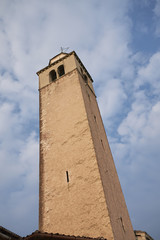 Asolo, Italy - March 26, 2018 : View of Asolo bell tower