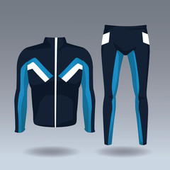 Fitness men jacket and pants wear vector illustration graphic design