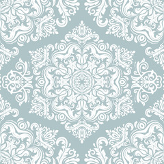Classic seamless blue and white pattern. Traditional orient ornament. Classic vintage background