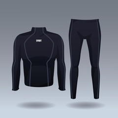 Fitness men jacket and pants wear vector illustration graphic design