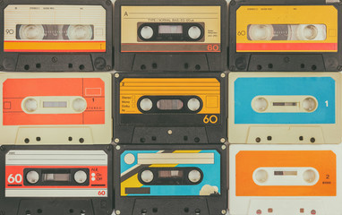 Vintage audio compact cassettes