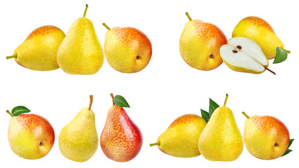 Fresh pear isolated on white background