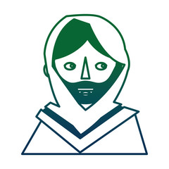 jesuschrist catholic religion character vector illustration design