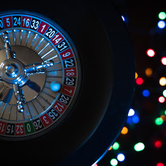 High contrast image of casino roulette