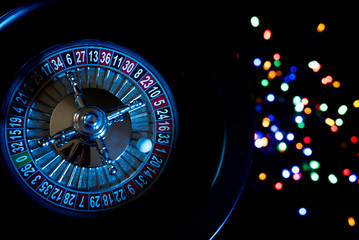 High contrast image of casino roulette