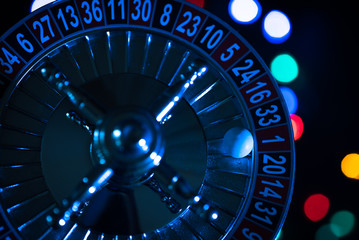 High contrast image of casino roulette
