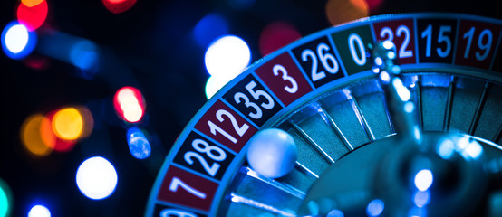 High contrast image of casino roulette