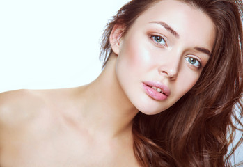 Obraz premium Closeup portrait picture of beautiful woman