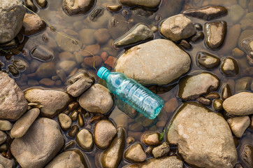 Great concept of trash, trash, plastic in the environment.