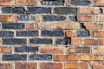 Background of old brick wall pattern texture.