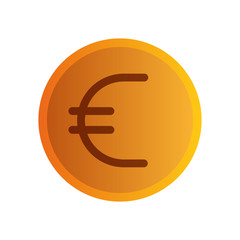 euro coin isolated icon vector illustration design