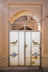 Naklejka premium An Old Door in Khusf, Khorasan, Iran