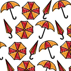 umbrellas icon pattern background vector illustration design