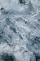 Melting ice crystals