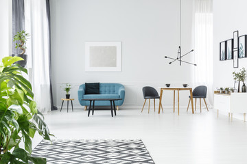 Plant in open space interior