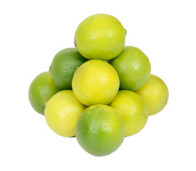 Lime on white background
