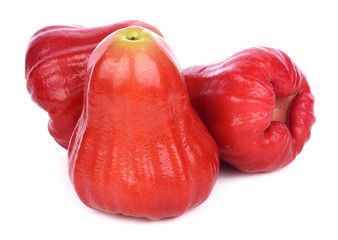 Rose apples isolated on white background.
