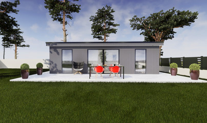 Studio de jardin vue 3d 03