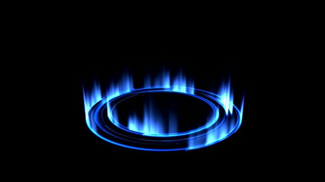 Colorful Shining Magic Circle Lights - Seamless Loop Blue