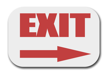 Cartel rojo de salida.