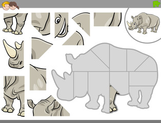 jigsaw puzzle game with rhinoceros animal © Igor Zakowski