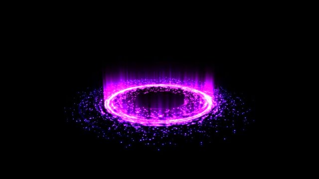 Colorful Shining Magic Circle Lights and Particles - Seamless Loop Purple