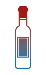 french wine bottle icon vector illustration design
