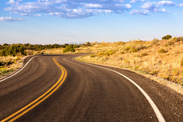 Empty Winding Road in the High Desert