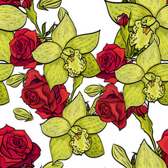 vector seamless flower pattern