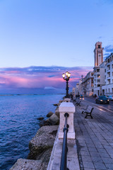 Bari seafront city view at sunset. Coastline - 199953156