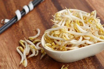 heap organic bean sprouts