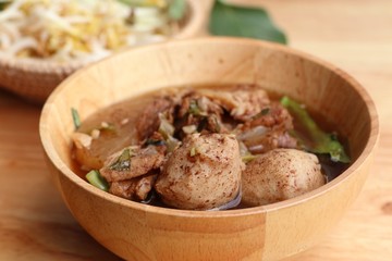Stewed pork soup with meatball