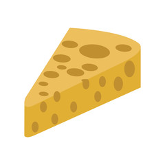 Delicious cheese isolated vector illustration graphic design