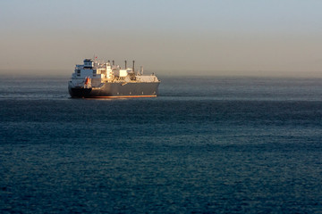 LNG tanker moored
